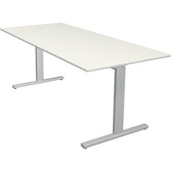 Bureau Kerkmann 11020710 réglable en hauteur blanc, argent
