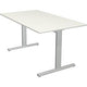 Bureau Kerkmann 11021010 réglable en hauteur blanc, argent