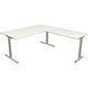 Kerkmann bureau 11023010 forme 2 blanc, argent