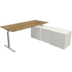 Kerkmann bureau 11026255 forme 2 blanc, argent