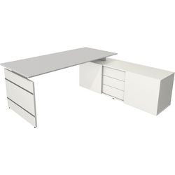 Kerkmann bureau 11447311 bureau d'angle gris clair