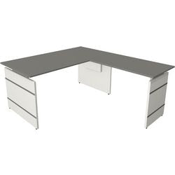 Bureau assis-debout Kerkmann 11464812 bureau d'angle graphite