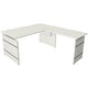 Bureau assis-debout Kerkmann 11464510 bureau d'angle blanc