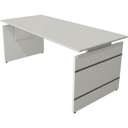 Kerkmann bureau assis-debout 11466611 rectangulaire gris clair