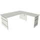 Bureau assis-debout Kerkmann 11466811 bureau d'angle gris clair