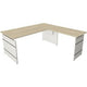 Bureau assis-debout Kerkmann 11465850 bureau d'angle érable