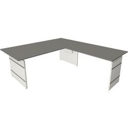 Bureau assis-debout Kerkmann 11466112 bureau d'angle graphite