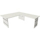 Bureau assis-debout Kerkmann 11465910 bureau d'angle blanc