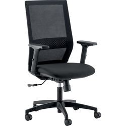 Chaise de bureau comme 1lika05tyc bois, plastique, métal, tissu noir
