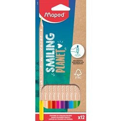 Crayons de couleur mappés 12 pièces