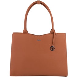 Sac ordinateur portable socha so-midi-cognac cuir artificiel cognac