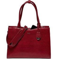 Sac ordinateur portable socha so-midi-croco-bordeaux cuir artificiel bordeaux