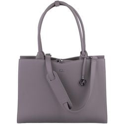 Sac pour ordinateur portable socha so-midi-mud cuir artificiel gris