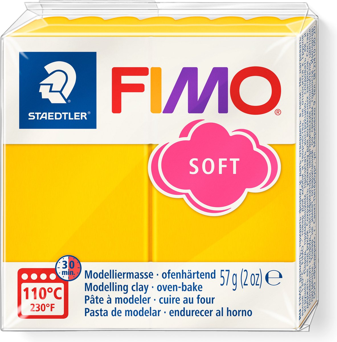 Fimo® Soft, Sun Jaune, 57 GR 1 Boîte