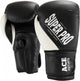 Super pro combat gear as (kick) gants de boxe noir et blanc 8oz