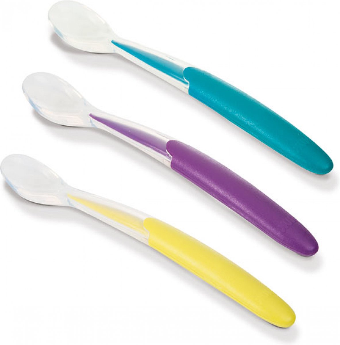 Nuk - cuillère en silicone souple - 3 couleurs