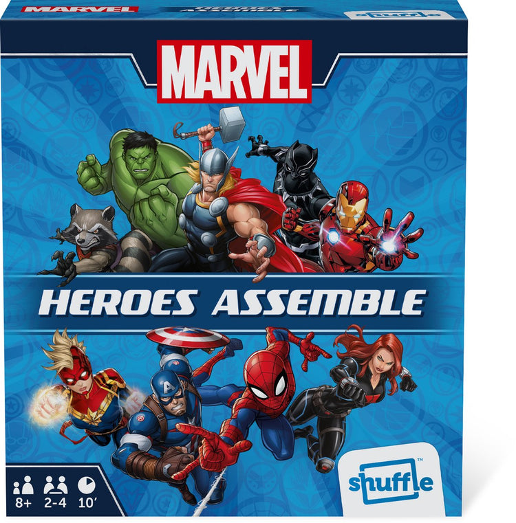 Shuffle - Marvel Heroes Assemble - Jeu de cartes - Jeu familial - Jeu de cartes coopératif - Pour les fans de Marvel Snap