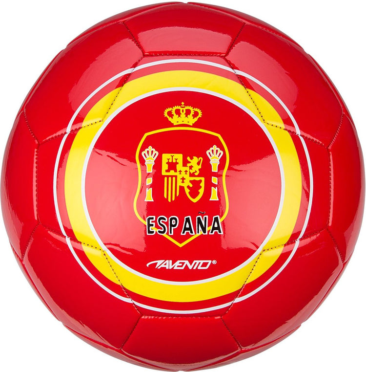 Avento football brillant - football mondial - rouge jaune - Espagne - taille 5 - ⌀ env. 22 cm