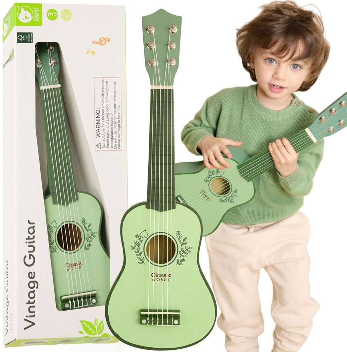 Guitare vintage en bois classique du monde