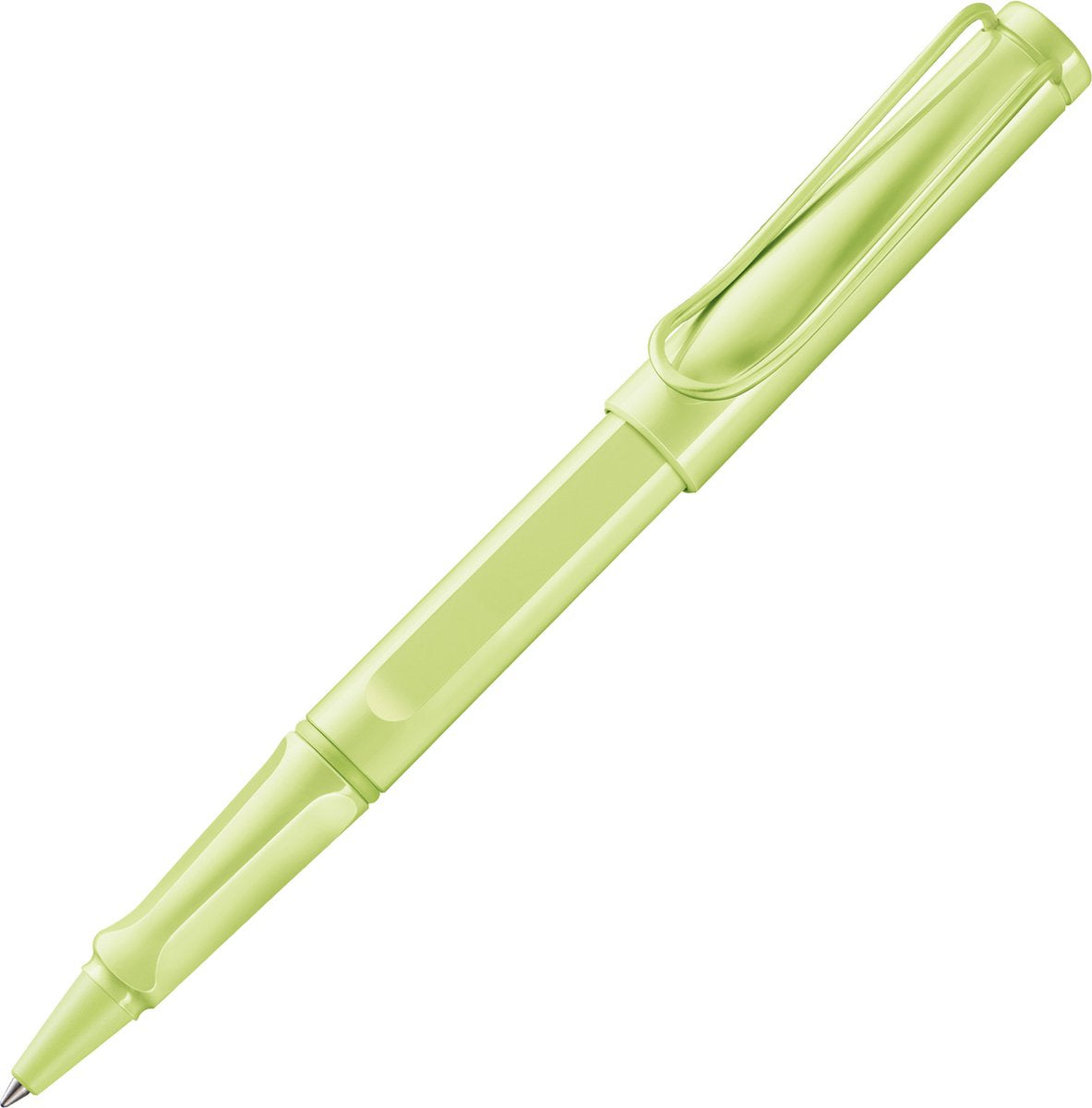 Stylo roller Lamy Safari Spring Green - avec poignée ergonomique, largeur de trait m - boîtier en plastique ASA robuste - avec recharge m 63 en noir