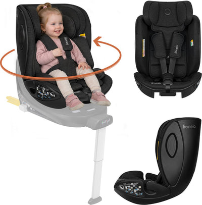Siège auto Lionelo moxie next i-size 40-105 cm (0-4 ans) – système moxie modulaire – rwf fwf – dossier 5 positions – appui-tête 8 directions – housse en tissu bambou – protection latérale sip – ventilation – certifié i-size