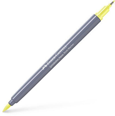 Faber-castell - duo marqueur aquarelle goldfaber - jaune clair brillant 104 - pinceau 0,6mm - fc-164604