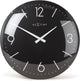 Dôme Nexttime basic – horloge murale – 35 cm – verre convexe – noir