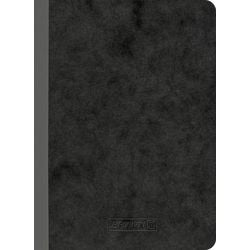 Bloc-notes marron uni a6 couverture souple 192 pages noir
