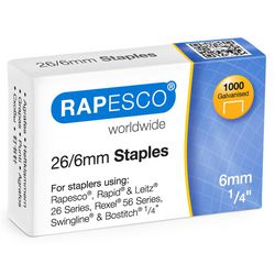 Agrafes rapeco s11661z3 acier argent paquet de 1000