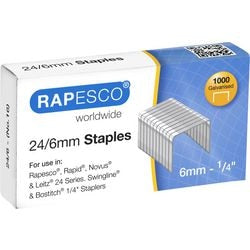 Agrafes rapeco s24607z3 acier argent paquet de 1000