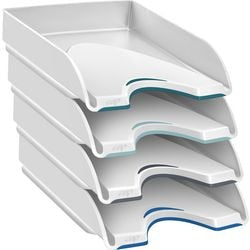 Corbeille à courrier cèpe blanc 66 mm x 257 mm x 348 mm 460 g