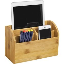 Boîte à stylos cèpe marron 150 mm x 227 mm x 97 mm bambou