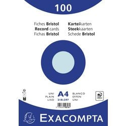 Fiches exacompta 10316e papier bleu ciel