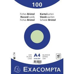 Fiches exacompta 10346e papier vert