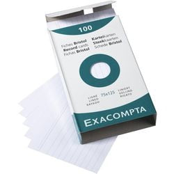 Fiches exacompta 13801x papier blanc