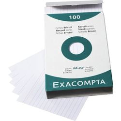 Fiches exacompta 13802x papier blanc