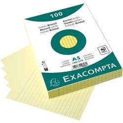 Fiches exacompta 10828se papier jaune