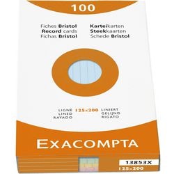 Fiches exacompta 13853x papier assortiment de couleurs