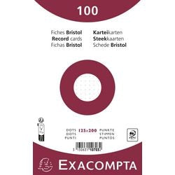 Fiches exacompta 10703e papier blanc