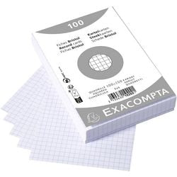 Fiches exacompta 10202e papier blanc