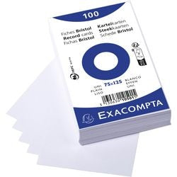 Fiches exacompta 10501e papier blanc