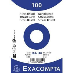 Fiches exacompta 10509e papier blanc