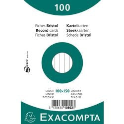 Fiches exacompta 10802x papier blanc