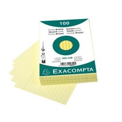 Fiches exacompta 10829se papier jaune