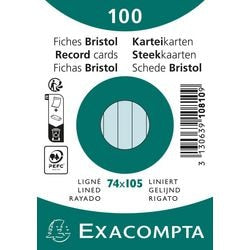 Fiches exacompta 10810se papier bleu ciel