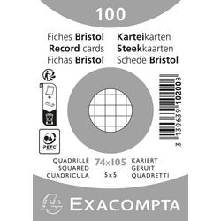 Fiches exacompta 10200se papier blanc