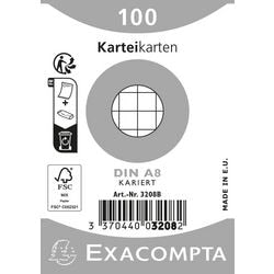 Fiches exacompta 3208b papier blanc