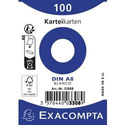 Fiches exacompta 3308b papier blanc