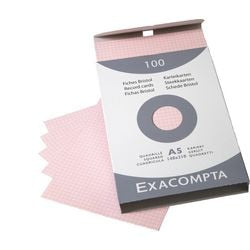Fiches exacompta 13238e papier rose