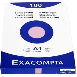 Fiches exacompta 13336e papier rose
